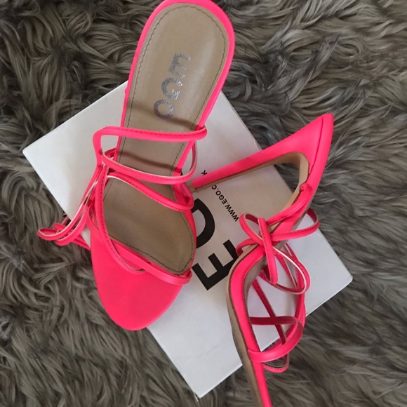 Hot Pink lace up heels! - Picture 3 of 7